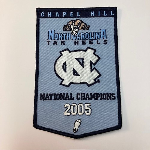 UNC TAR HEELS Embroidered 2005 NATIONAL CHAMPIONS Iron-On NCAA Banner Patch - Picture 2 of 3