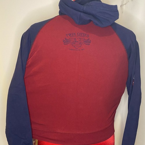 Harley Davidson Unisex Kids Red Twin Cities 2005 Hooded Full Zip Jacket Size M - Picture 2 of 9