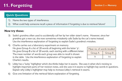 New A-Level AQA Psychology Revision Question Cards CGP X - Picture 9 of 14