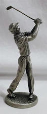 1995 Vintage Hudson Pewter Golfer Golf Golfing Figurine 7172