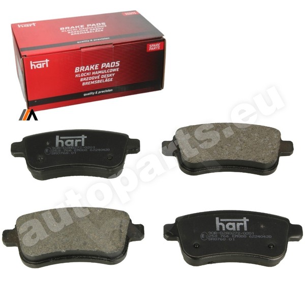 Kit 4 Hintere BremsbeläGe Hart Renault Megane III Coupe (DZ0/1_) 2.0 Tce-image