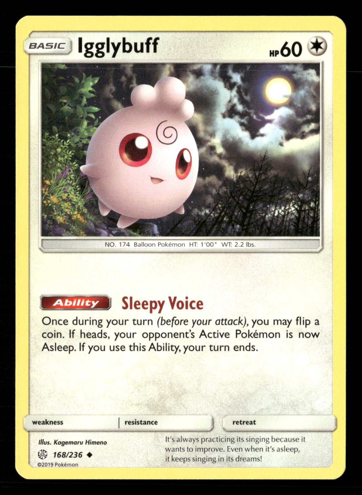 Igglybuff SM - Cosmic Eclipse 168/236 LP Pokémon TCG