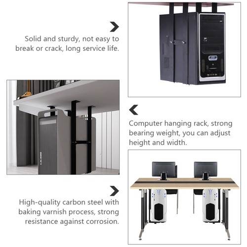 Computer Host Rack Kohlenstoffcomputerhalterung Computerständer Für Tower - Photo 10/12