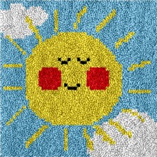 Yglnden Latch Hook Kits Rug Sunflower Crochet Yarn Cushion Default,