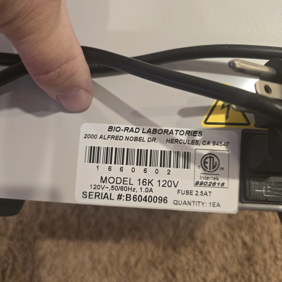 Bio-Rad Microcentrifuge Model 16K lab equipment working condition science - Image 3 of 4