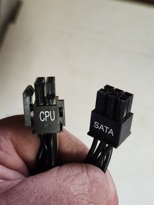 Corsair CPU & SATA POWER CABLE 8 pin to 4+4 pin for CorType 4 , Type 3 series