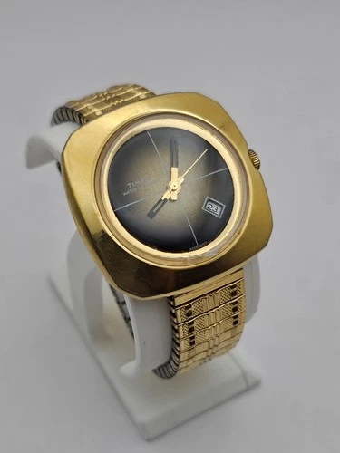 Rare Vintage 1977 Timex UFO Style Men's Watch, 39mm Winding and Running Well