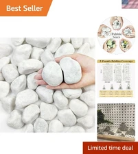 Luxurious 20 lbs White River Rocks: Decorative Pebbles for Stunning Indoor & ...