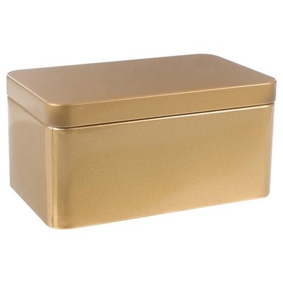 Rectangular Tinplate Tea Leaf Storage Container 5.11X3.14X2.36 Inch Portable ...