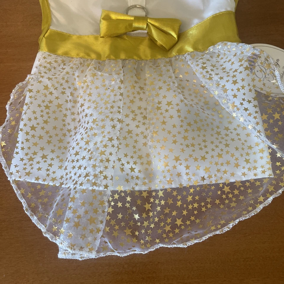 NWT Doggie Design Dog Dress Costume Size M Gold Shimmer - Image 4 of 4