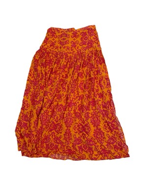 Anthropologie ABEL the Label Womens XS Maxi Skirt Pink/Orange Floral Preppy Boho