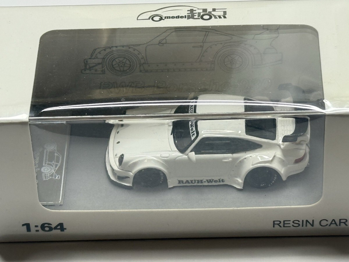 1:64 QIDIAN Resin Model Porsche RWB 930 GT Wing White Color