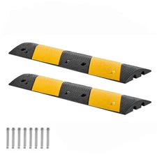 Uimoso 40 in Rubber Speed Bump Set, Durable 2-Channel Design, 22000 lbs Capacity