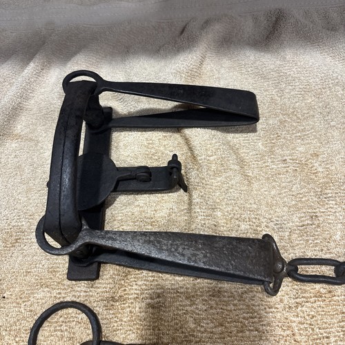 Vintage Hand Forged Newhouse No 3 Double Long Spring Trap Victor Sargent - Picture 3 of 9