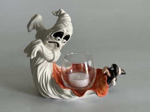 Vintage Fitz & Floyd Set Geist mit Spinne Halloween Kerzenhalter Geschirr - Bild 2 von 19