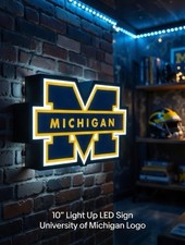 University of Michigan - Light Up LED Sign U Of M Wolverines Football Big 10