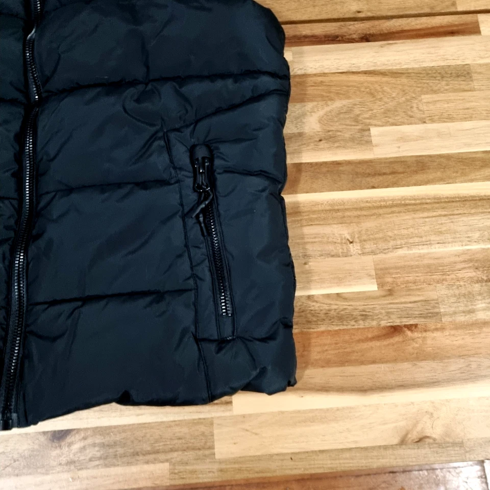 SuperDry Sports Puffer Gilet Jacket Black Full Zip NWT $169.95 Men Size S - Image 4 of 4