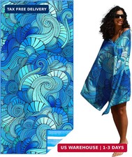 Thin Lightweight Microfiber Beach Towel Sand Free Quick Dry Absorbent Compact To