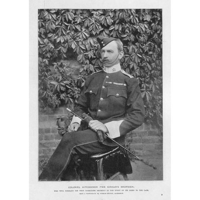 Colonel Henry Kitchener antiker Druck 1899