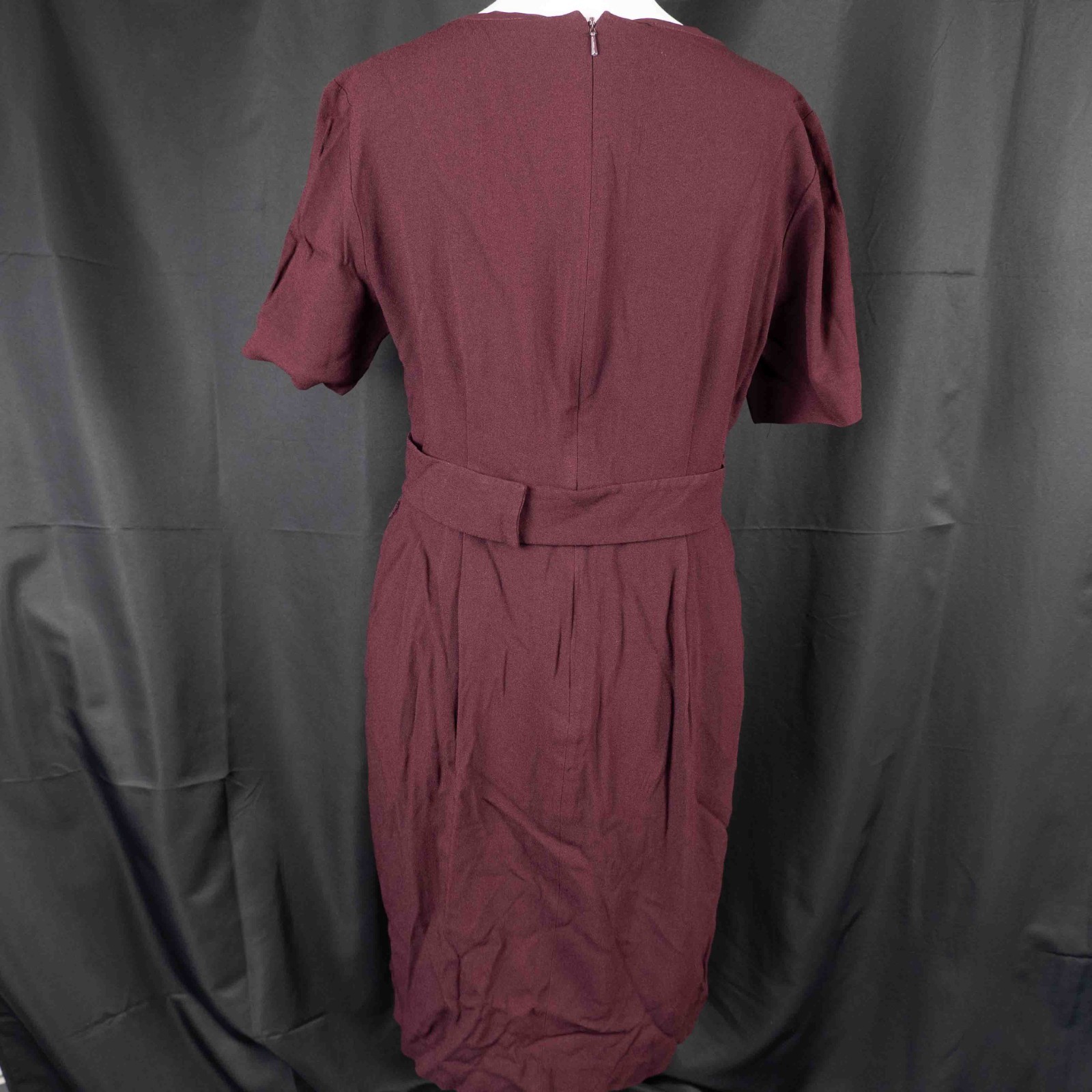 Whistles Dark Red 12 Dress Pre-Owned image 4
