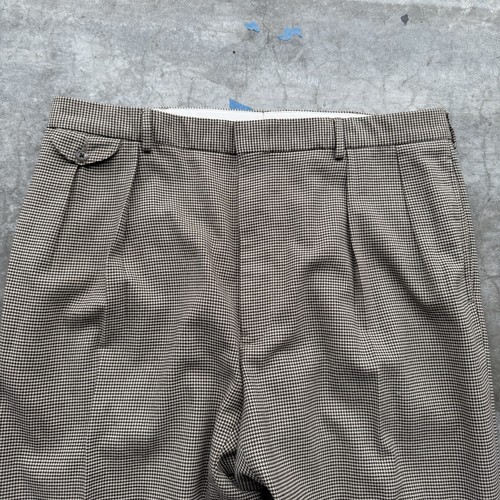 Vintage 90’s Polo Ralph Lauren Golf Wool Pleated Trousers Pants 38x34 Brown  - Picture 5 of 15