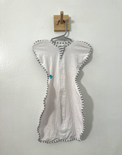 Love to Dream Swaddle Up Original Swaddle Small White/Gray Zip Cotton/Elastane