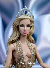 Beauty Pageant Diamond Crown/Tiara Babies_Fashion Royalty Dolls_2025-Blue