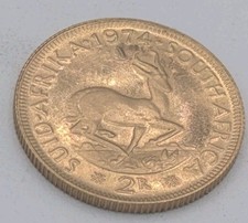 1974 South Africa 2 Rand Gold Coin