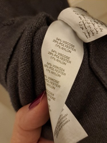 Wollkleid von APRICOT A-Linie Gr. XL neuwertig in Grau mit kurzen Ärmeln - Bild 9 von 9