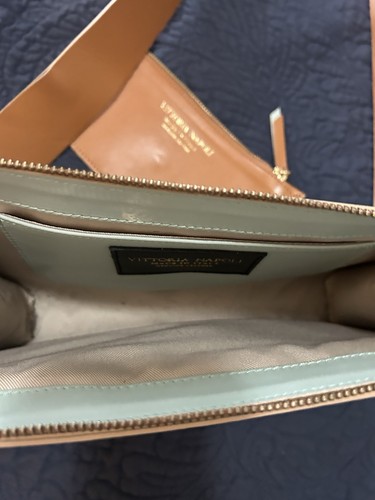 Beautiful Italian made handbag Tiffany blue color VITTORIA – NAPOLI leather - Picture 6 of 7