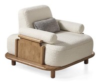 Wohnzimmer Sessel WeißEr Einrichtung Modern Design PolstermöBel Textil