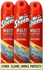 Mr Sheen Original Multi Surface Polish Spray Dust Removing Shine 3 x 250ml UK