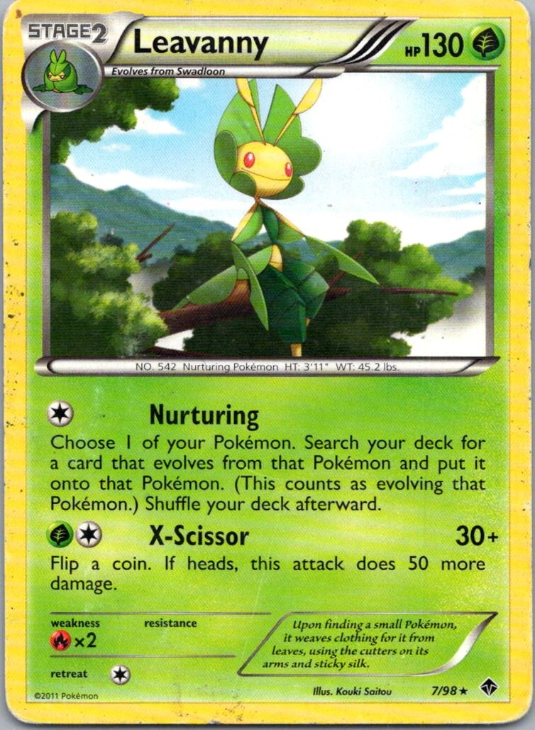 Pokemon TCG Leavanny 7/98 Emerging Powers HP