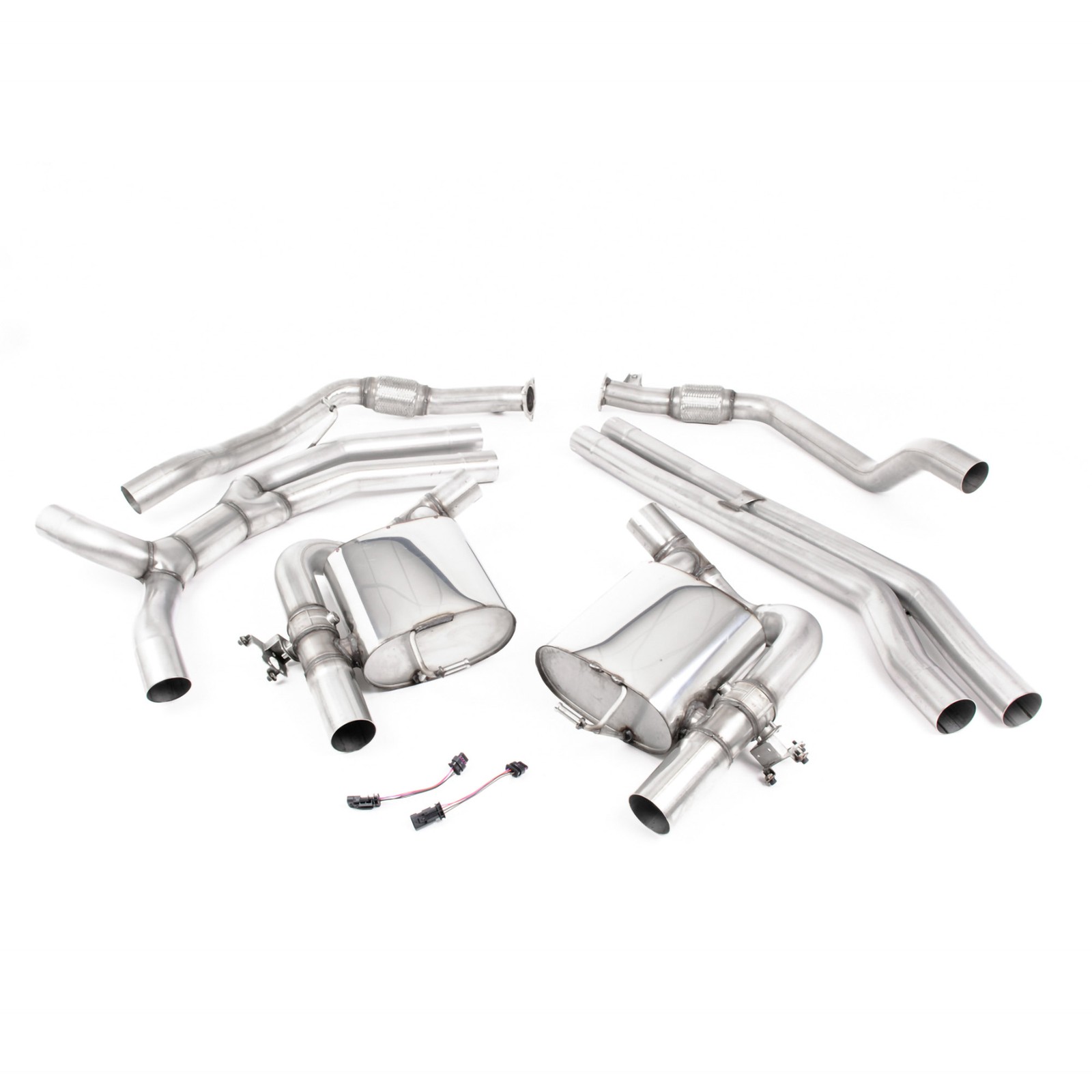 Milltek Non-Res 2.76'' Exhaust System, Valved Fits Audi B9 RS4, RS5 - (SSXAU751)