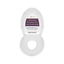 BATH ROYALE Potty Training Seat - Soft Close, Kingsport BR721-00, Elongated W...