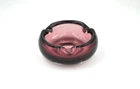 Vintage Blenko Glass Ashtray - Design #452 - Crystal-cased Amethyst