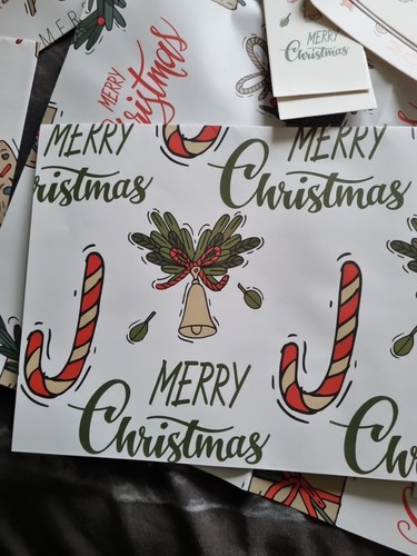 35 x Geschenkpapier-Set Weihnachten 700 mm x 500 mm mit Dags und Band, Qualität - Bild 5 von 12