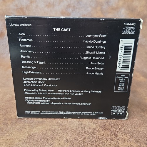 Verdi: AIDA (3 Disc Fatbox RCA Red Seal) Price Domingo Bumbry - Imagen 4 de 11