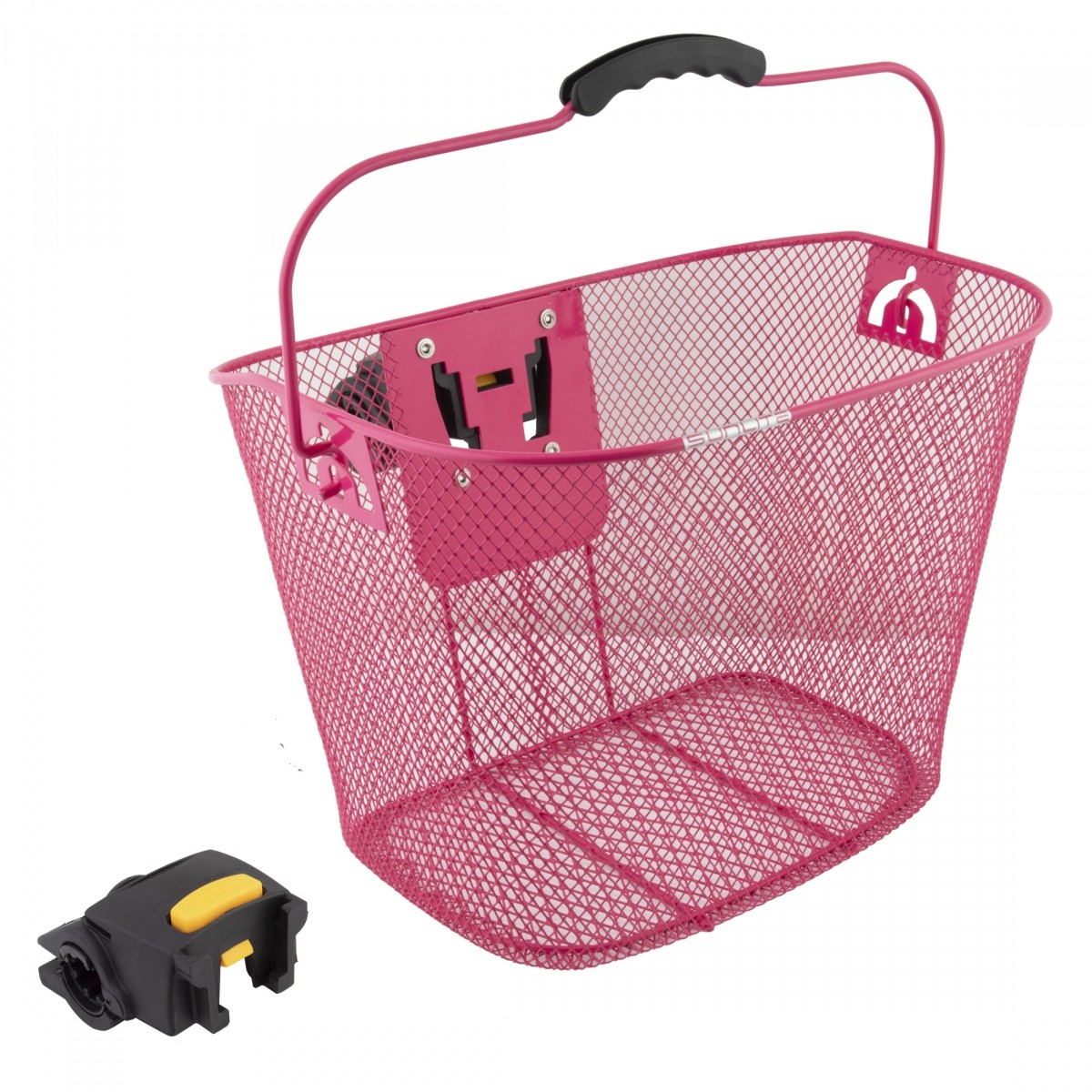 Sunlite Pink Steel Mesh Bike Basket with Quick Release Mount Removable Handle 10990₽