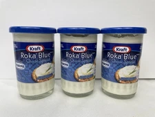 Lot of 3 Kraft Roka Blue Cheese Spread 5 oz Each Jar Best By 4/26 New