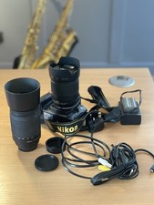Nikon D90 DSLR Camera Bundle + 18–105mm VR + 70–300mm Lens, Charger, Bag