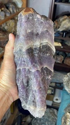 Large AURALITE-23 Red Cap Boreal Chevron Amethyst Crystal Canada 10.75'' Wand