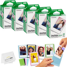 Mini Instax Film Pack Colorful Magnet Frames Microfiber Cloth 100 Prints