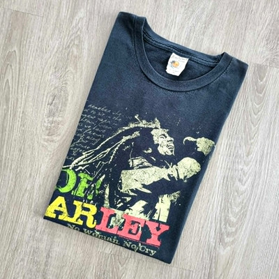Vintage BOB MARLEY Shirt Large 2007 Original Zion Raptee Woman No Cry Music Love