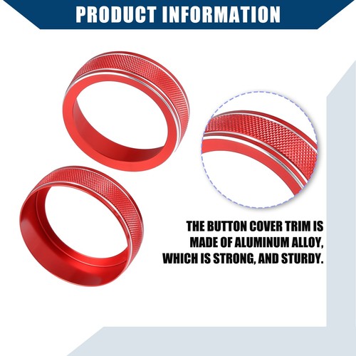 Air Conditioner AC Control Switch Knob Cover for Subaru Impreza 17-23 Red 1 Set - Bild 6 von 7
