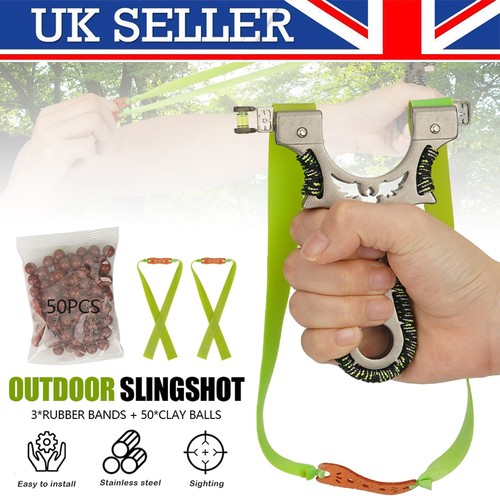 Powerful Sling-shot Catapult Alloy Handle Sling Shot Game Hunting High ...