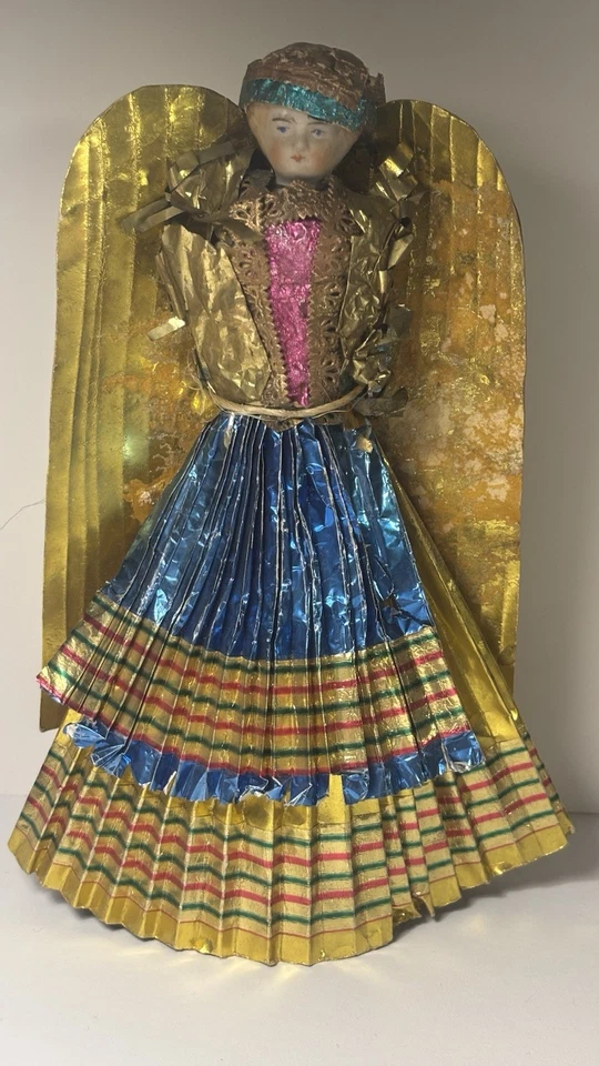 Rauschgoldengel - Jahrhundertwende - 20er Jahre - Porzellankopf -äusserst selten