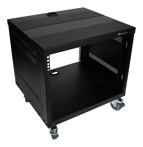 Rockville RR8U 8U Sonido en Vivo/Grabación Profesional Estudio Rack Estuche con Ruedas + Herrajes - Imagen 1 de 9
