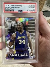 2025 TOPPS CHROME SHAQUILLE O'NEAL FANATICAL LOW POP PSA 10