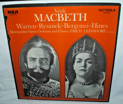 Erich Leinsdorf, VERDI: MACBETH, LP record album, 3 LPs, boxed set, NM, RCA